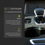 برچسب محافظ کنسول خودرو مولتی نانو طرح کهکشانی مدل X-F1G مناسب برای دنا پلاس مجموعه 13 عددی - تصویر 5