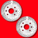 دیسک ترمز چرخ جلو کاردینال مدل سوراخ دار مناسب برای ساینا بسته 2 عددی - تصویر 2