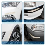 محافظ درب، سپر و آینه خودرو ماهوت مدل AURA-Wمناسب برای سایپا شوکا مجموعه 12 عددی - تصویر 10