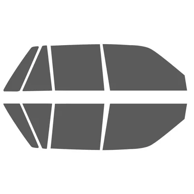 برچسب دودی شیشه خودرو پرشین دودی مدل PR2 مناسب برای پراید مجموعه 8 عددی