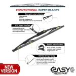 تیغه برف‌ پاک‌کن پاسیکو مدل P2665 مناسب برای سمند سورن، سمند، دنا، دنا پلاس بسته 2 عددی - تصویر 6