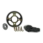 ست دنده زنجیر موتور سیکلت فابریک مدل C125 38T/15T  428H-102L مناسب برای هندا 125 مجموعه 11 عددی - تصویر 4