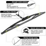 تیغه برف‌ پاک‌کن پاسیکو مدل P2665 مناسب برای سمند سورن، سمند، دنا، دنا پلاس بسته 2 عددی - تصویر 8
