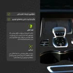 برچسب محافظ کنسول خودرو مولتی نانو طرح چرم مدل X-F1L مناسب برای دنا پلاس مجموعه 13 عددی - تصویر 5