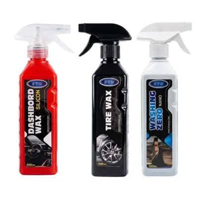 اسپری صفرشوی نانو اس تی ان  مدل STN Zero Wash حجم 500 میلی لیتر به همراه اسپری واکس لاستیک و اسپری واکس داشبورد