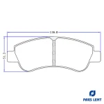 لنت ترمز جلو لنت پارس کد 23954 مناسب برای ایران خودرو تارا V2 - تصویر 4
