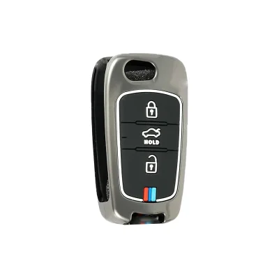کاور ریموت و سوئیچ خودرو کالانیکس مدل COV-HYUNDAI-10536 طرح فلزی مناسب برای هیوندای i20