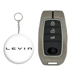 کاور ریموت و سوئیچ خودرو کالانیکس مدل COV-LEVIN02-10636 طرح فلزی مناسب برای تویوتا لوین به همراه جاسوئیچی
