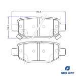 لنت ترمز عقب لنت پارس کد 1-80164 دو جفت مناسب برای تیگارد X35 - تصویر 7