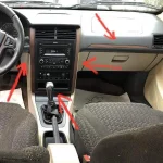 زه دور قاب ضبط و ایربگ خودرو آراکس یدک مدل AY-4986 مناسب برای پژو پارس بسته 4 عددی - تصویر 2
