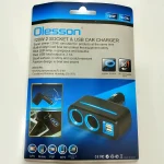 تبدیل شارژر فندکی خودرو آلسون طرح چراغ دار کد OLESSON - تصویر 6