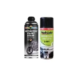 اسپری پولیش و خوشبو کننده داشبورد و اسپری رنگ موتور سیکلت مشکی دوپلی کالر مدل 9005 حجم 400 میلی لیتر مجموعه 2 عددی